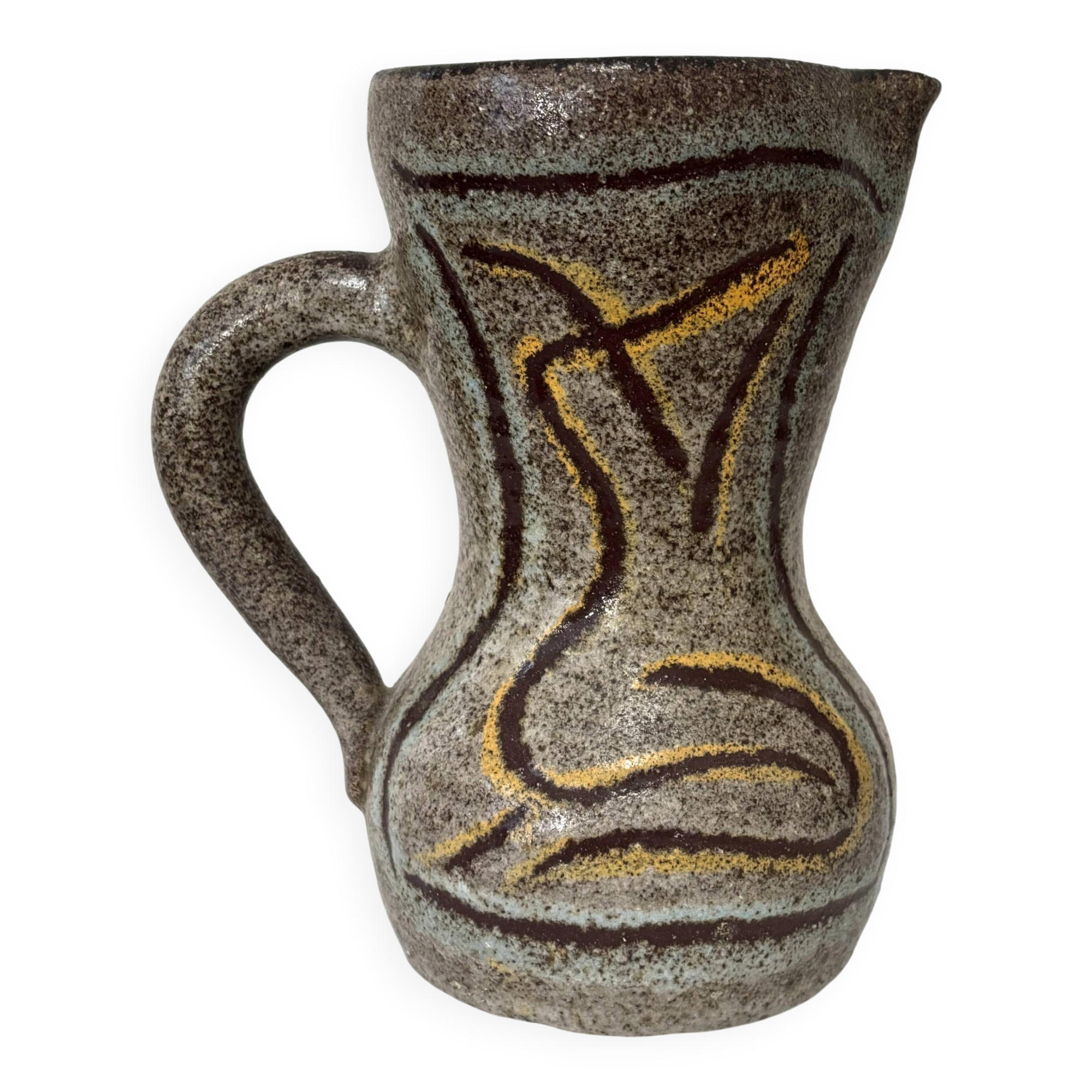 Accolay vase, vintage mid-century, coloured, feminine pattern, 1950s.