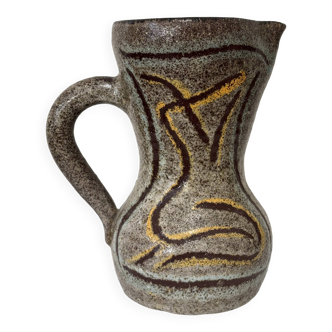 Accolay vase, vintage mid-century, coloured, feminine pattern, 1950s.