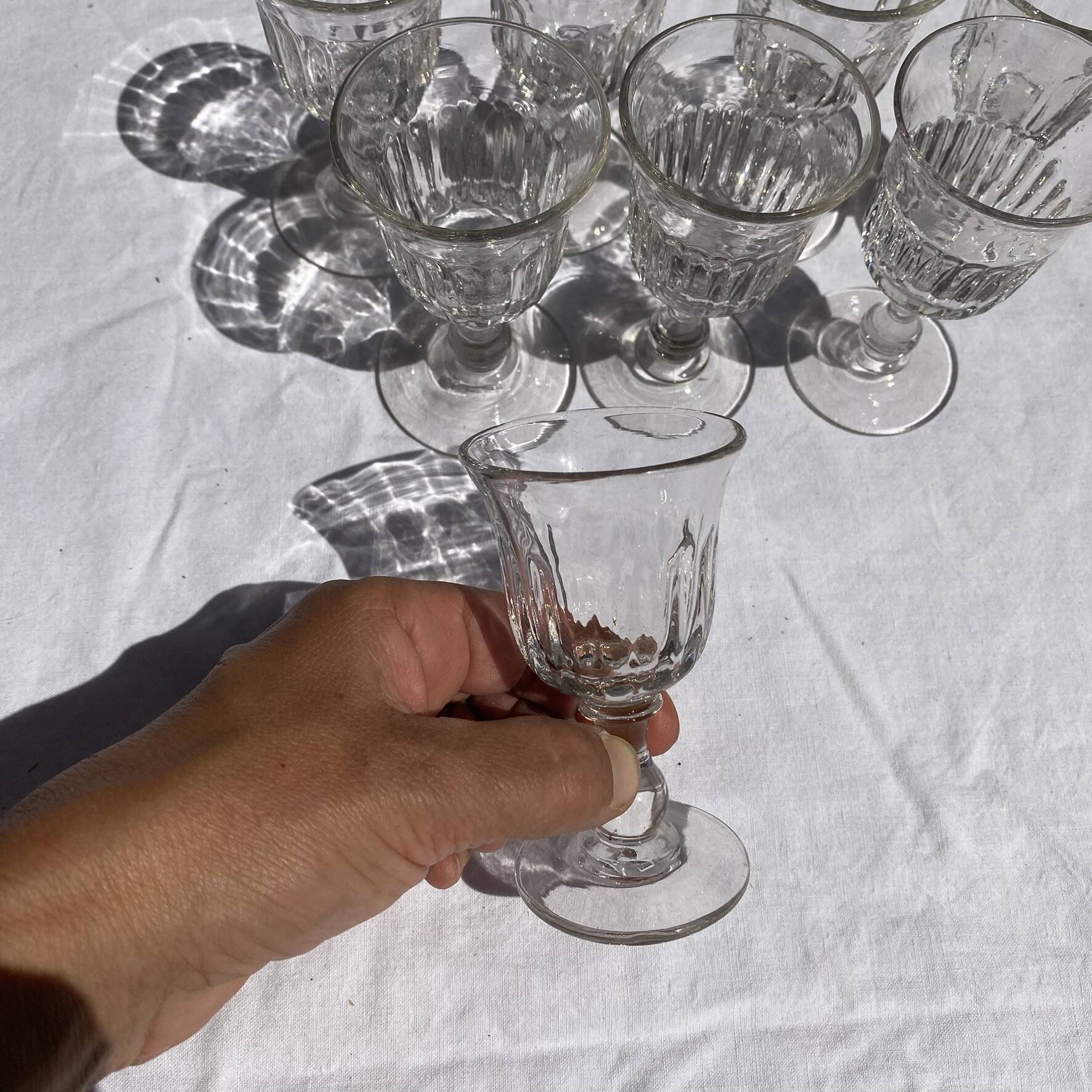 Verres à porto , anciens verres apéritif