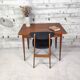 Table papillon ancienne, pieds compas