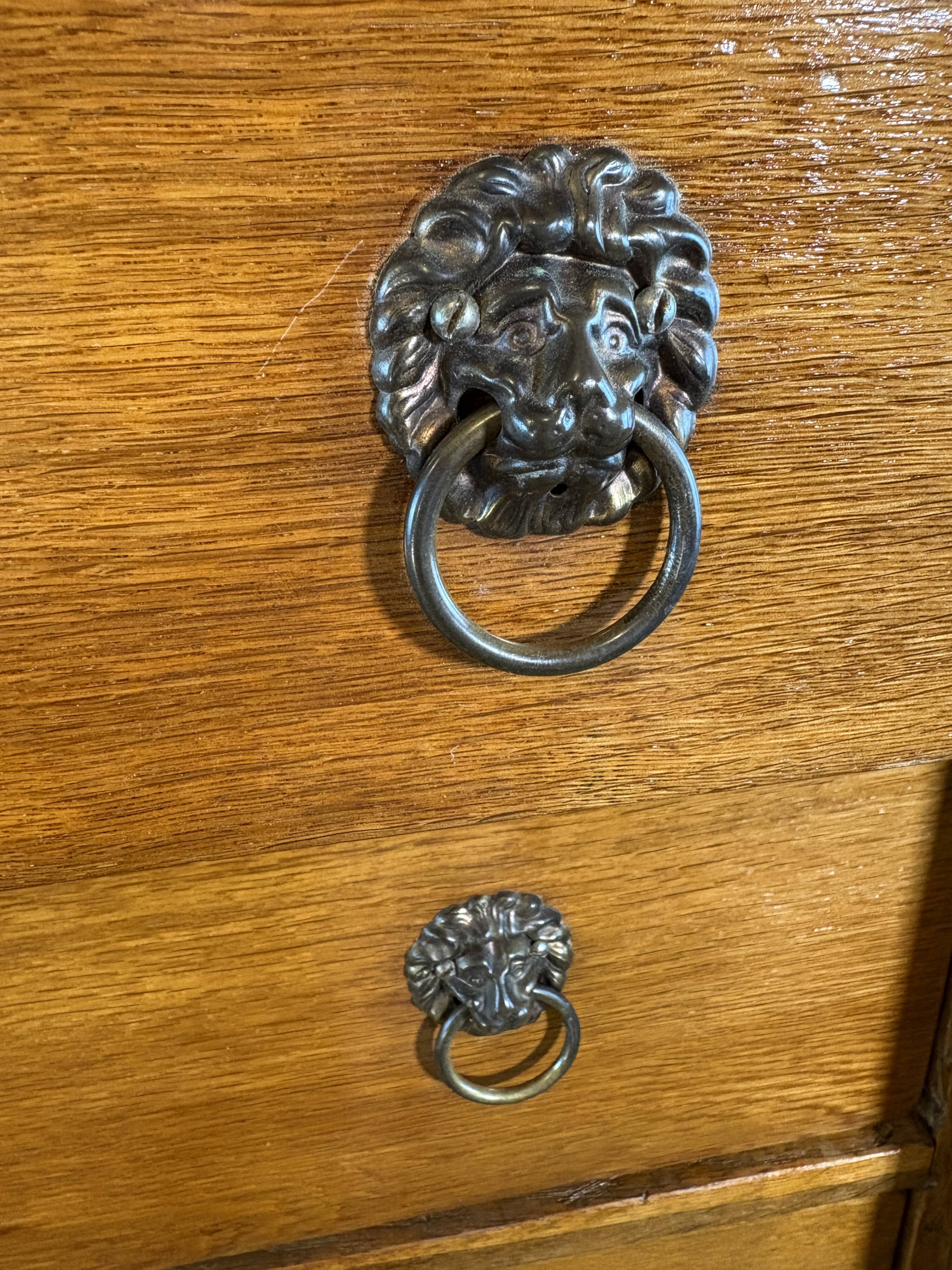 Chiffonier en chêne néerlandais antique Empire vers 1820