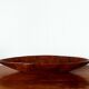 Oblong wooden brutalist bowl