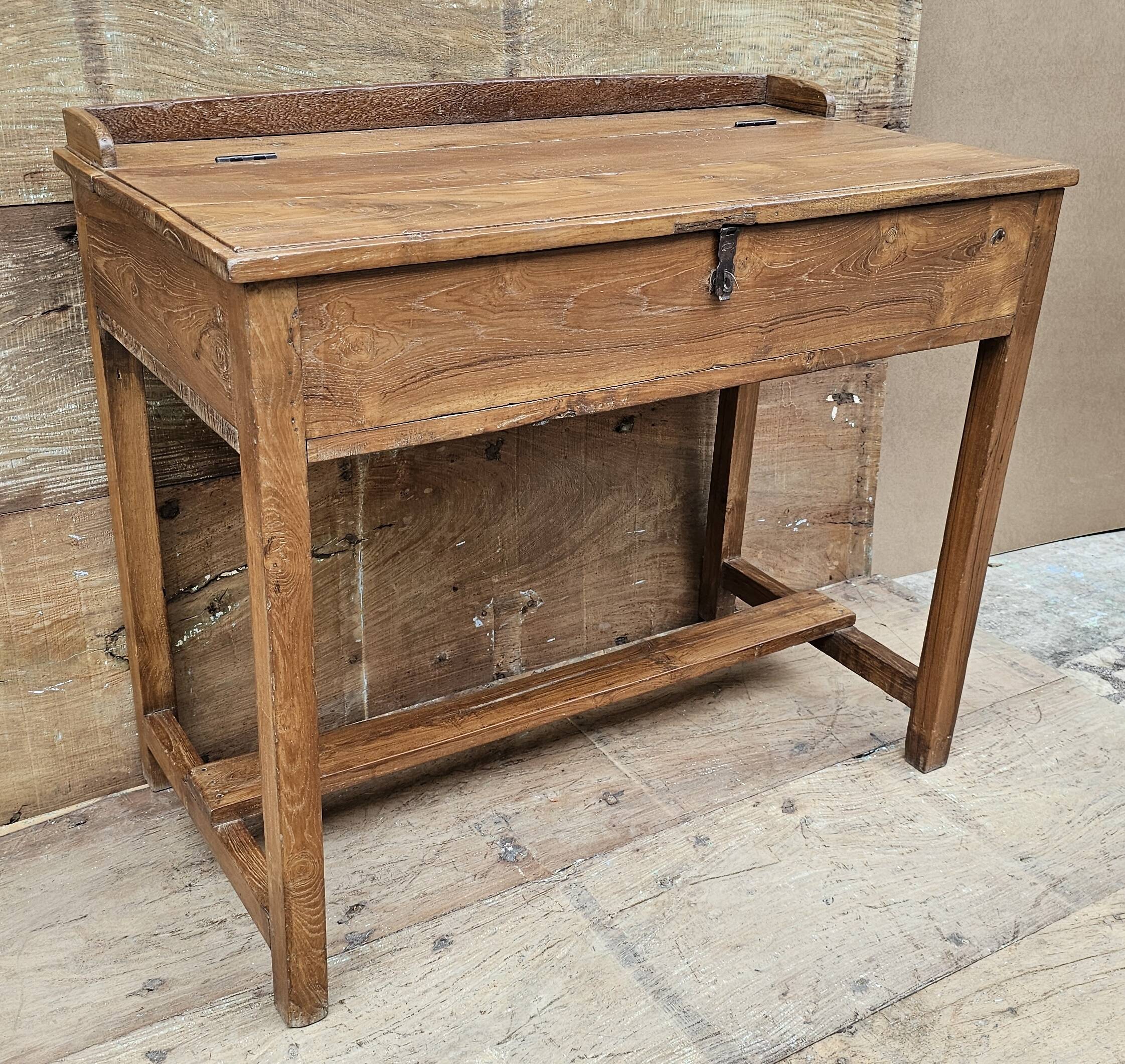Old desk - Burmese teak desk