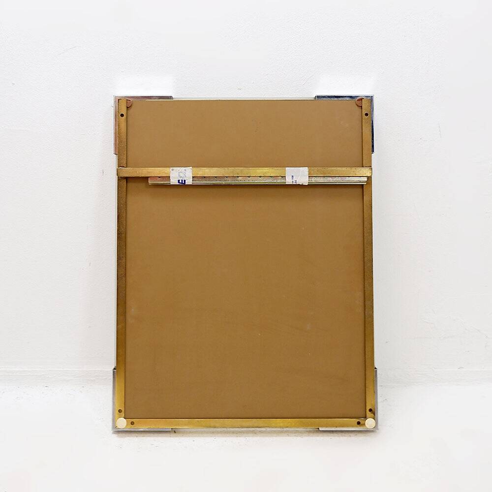 Wall mirror in lucite and chrome, 1970s