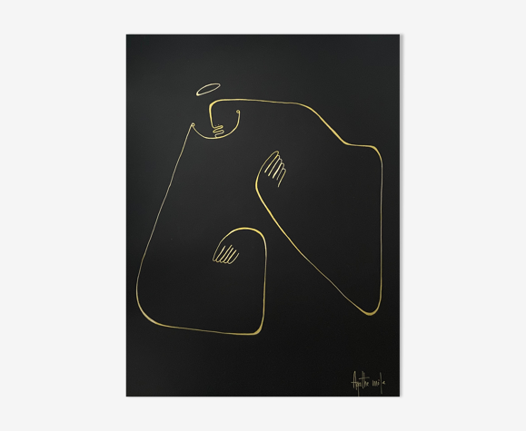Modèle N°01 "Morphée" de la collection "Agapè" - Fait main à l'acrylique doré en édition limitée