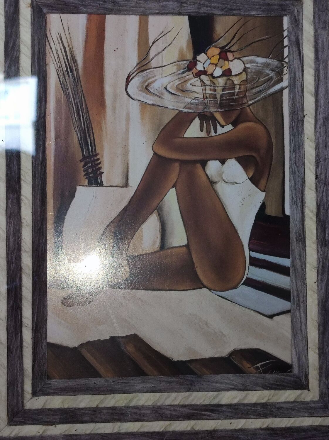 Painting woman with hat