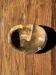 Dark beige oval petrified wood bowl 25x19 - 3782