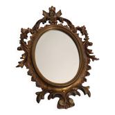 Miroir italien doré rocaille baroque, Italie années 60