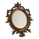 Small vintage Italian golden mirror in rococo baroque style from Italy, 1960s.