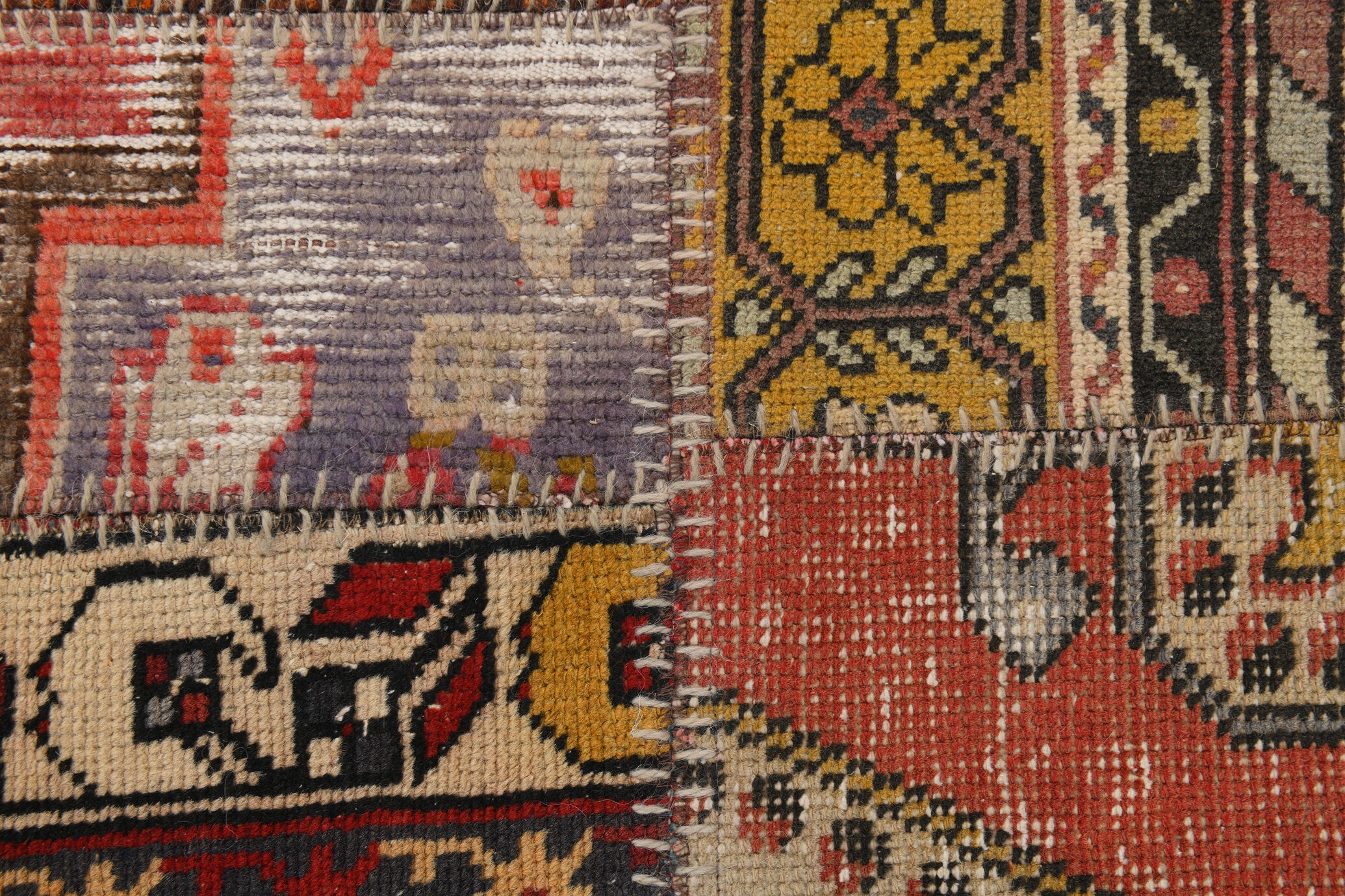 5x8 Red Classic Tapis Teppich Patchwork Rug,242x168Cm