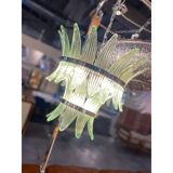 Contemporary Green “Palmette” Murano Glass Belt Chandelier