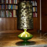 Vintage toupie floor lamp in ceramic from temde switzerland 1960