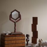 A pine table mirror by a Swedish cabinetmaker, folk art, early 20th century.