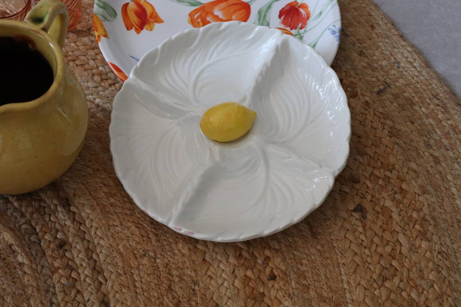 Italian ceramic lemon aperitif dish