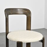 Set of 2 solid beech chairs by Bruno Rey Switzerland 1971