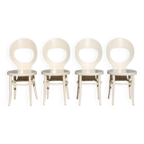 4 BAUMANN white seagull chairs