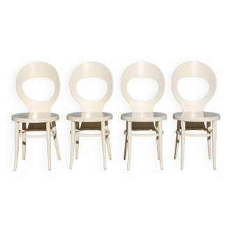 4 BAUMANN white seagull chairs