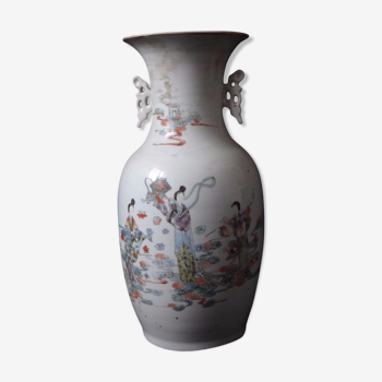 Chinese porcelain vase 43cm Qing women porcelain China XIX