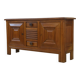 Oak and wrought iron sideboard signed by Charles Dudouyt, 1940s.