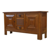 Oak and wrought iron sideboard signed by Charles Dudouyt, 1940s.