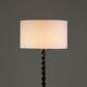 Twisted black metal brutalist floor lamp