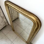 Miroir Louis-Philippe ancien feuille d’argent, XIXème