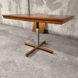 Scandinavian vintage telescopic extendable teak table 1970