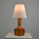 Lampe de table, teck et laiton, années 1960, Suède