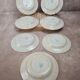 Set of 7 antique deep plates from Creil and Montereau, La Vallières service, 23 cm