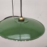 Enameled sheet metal pendant lights