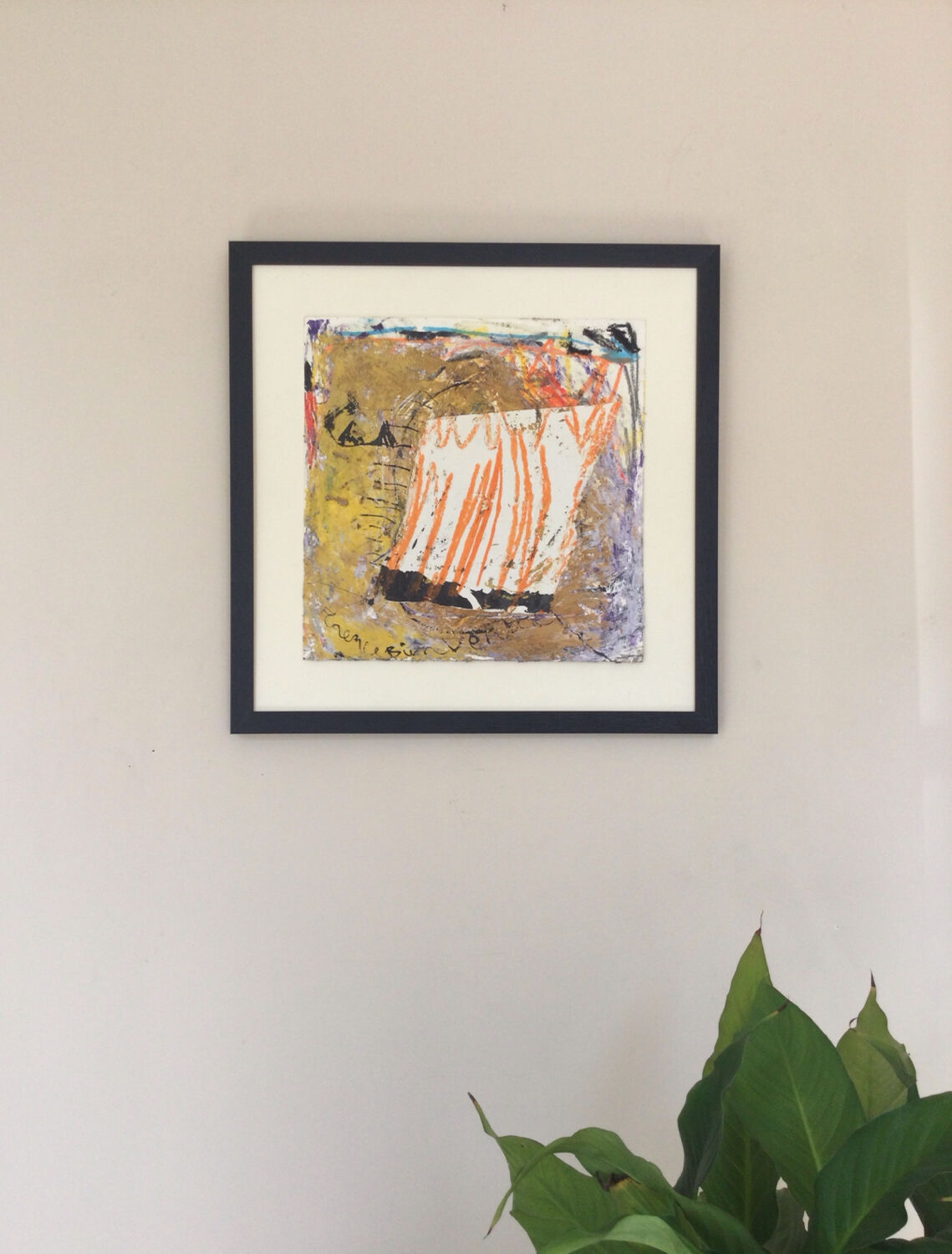 Welcome, 1989. Acrylic and collage by Florence ROQUEPLO (1955)