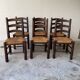 6 Brutalist Georges Robert chairs c.1950