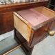 Dressing table art deco in mahogany mirror triptych