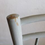 Low chair in wood and canework