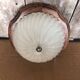 Old Bubble Glass Ceiling Light + Vintage Wood Contour #A705