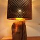 Lamp on an old oak beam