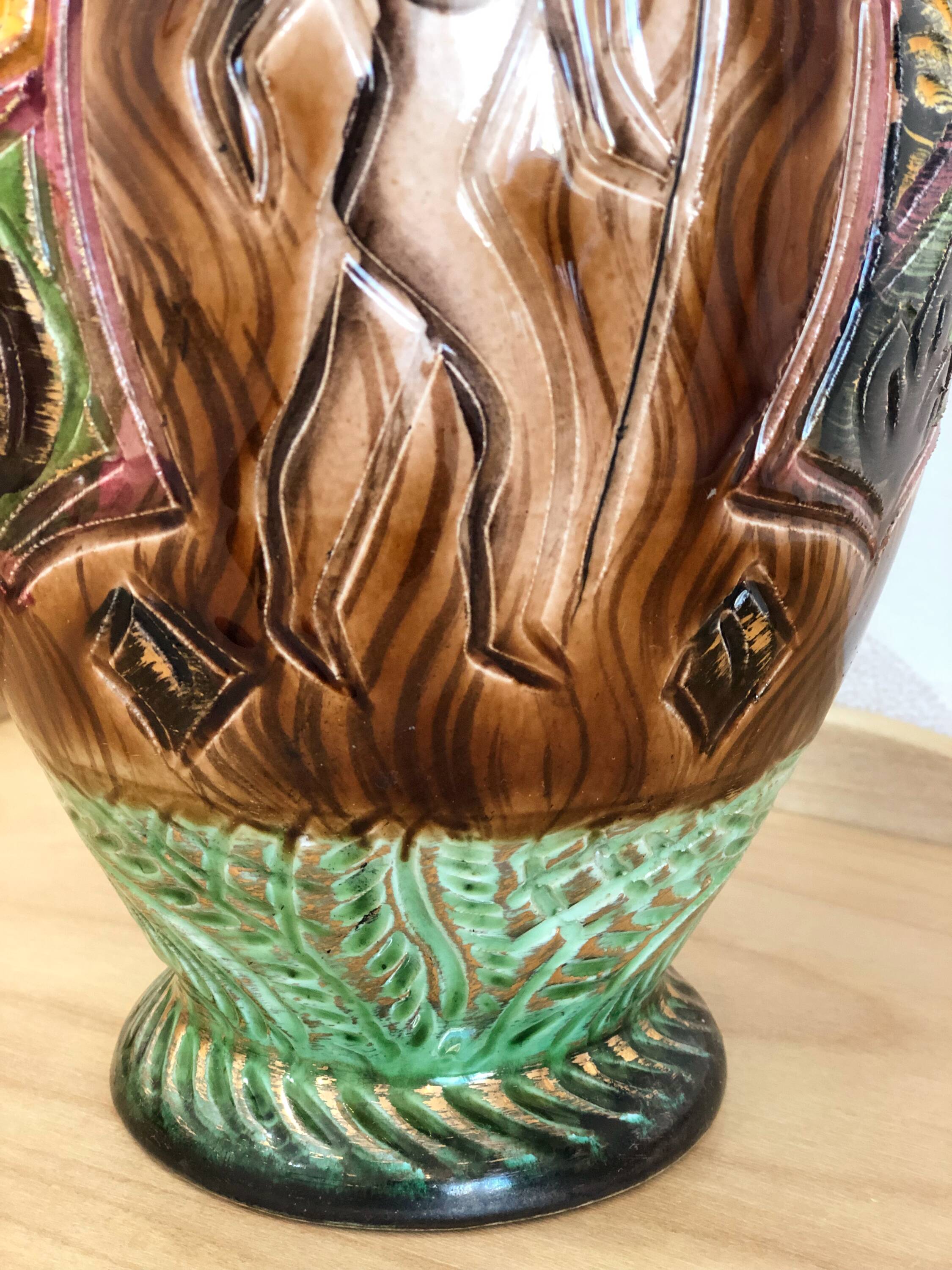 Glazed ceramic vase signed H. Bequet