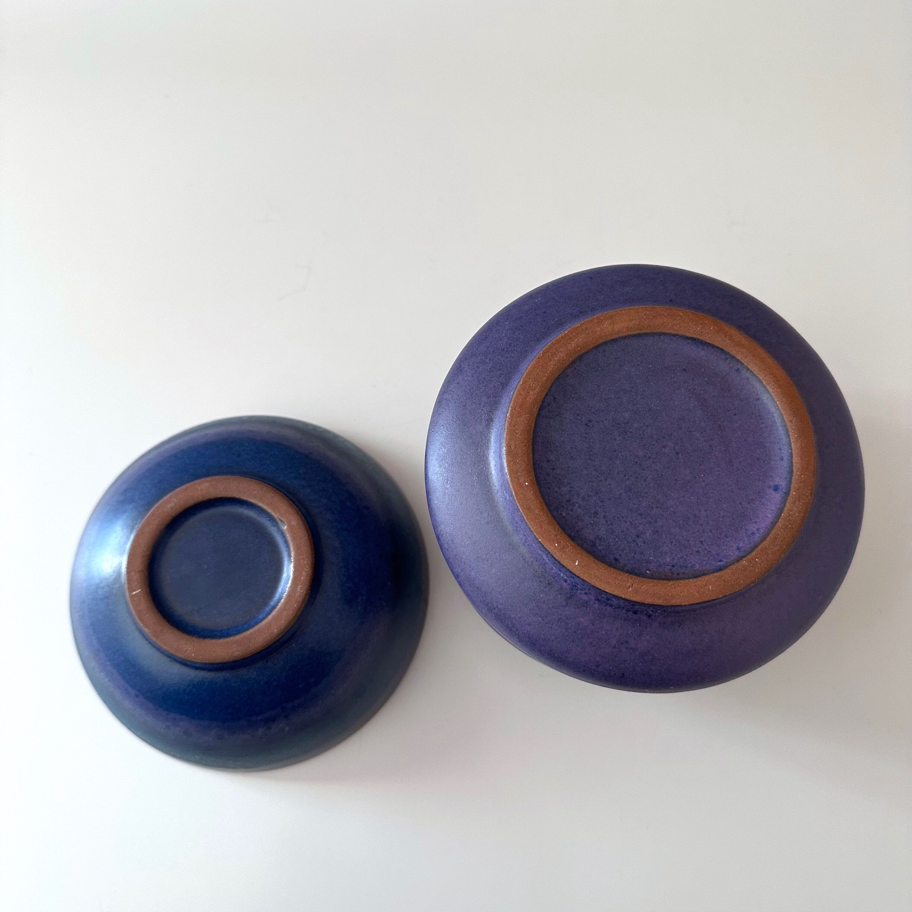 Ceramic bowl and vase Kupfermühle Germany KMK Viola 80s