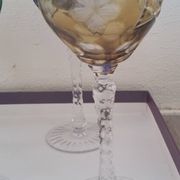 6 verres de couleur cristal St Louis