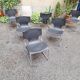 Model 920 Chairs in Chrome and Black Leather by Carlo Bartoli for T70, 1970s, Set of 6