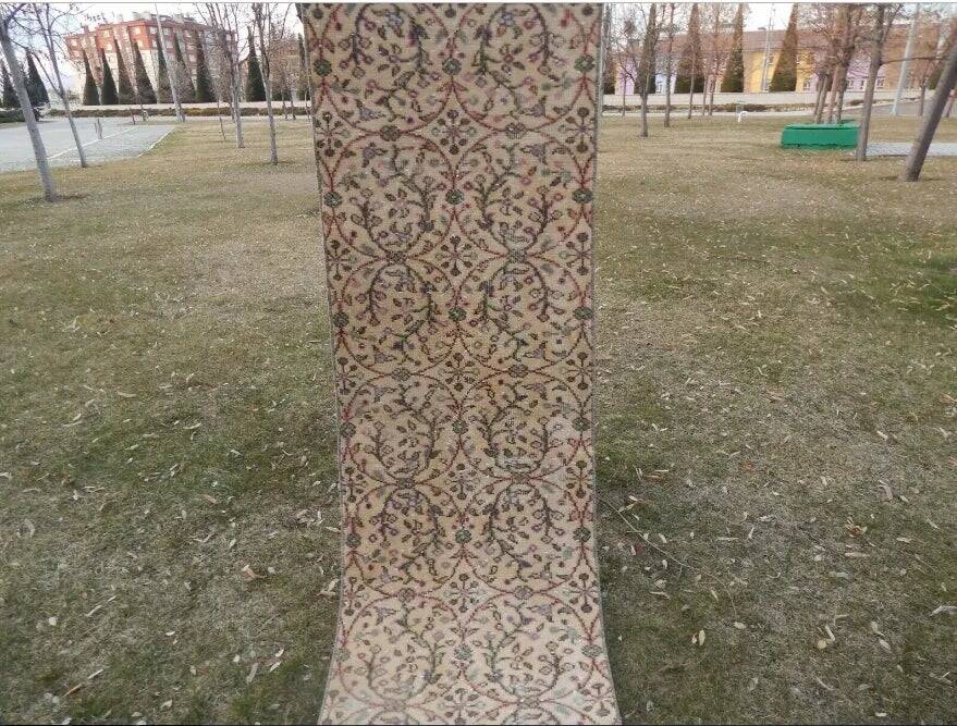 Vintage Turkish hallway rug 64x315 cm
