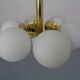 Sputnik brass and glass ceiling chandelier from Kaiser Idell / Kaiser Leuchten, Germany, 1960s