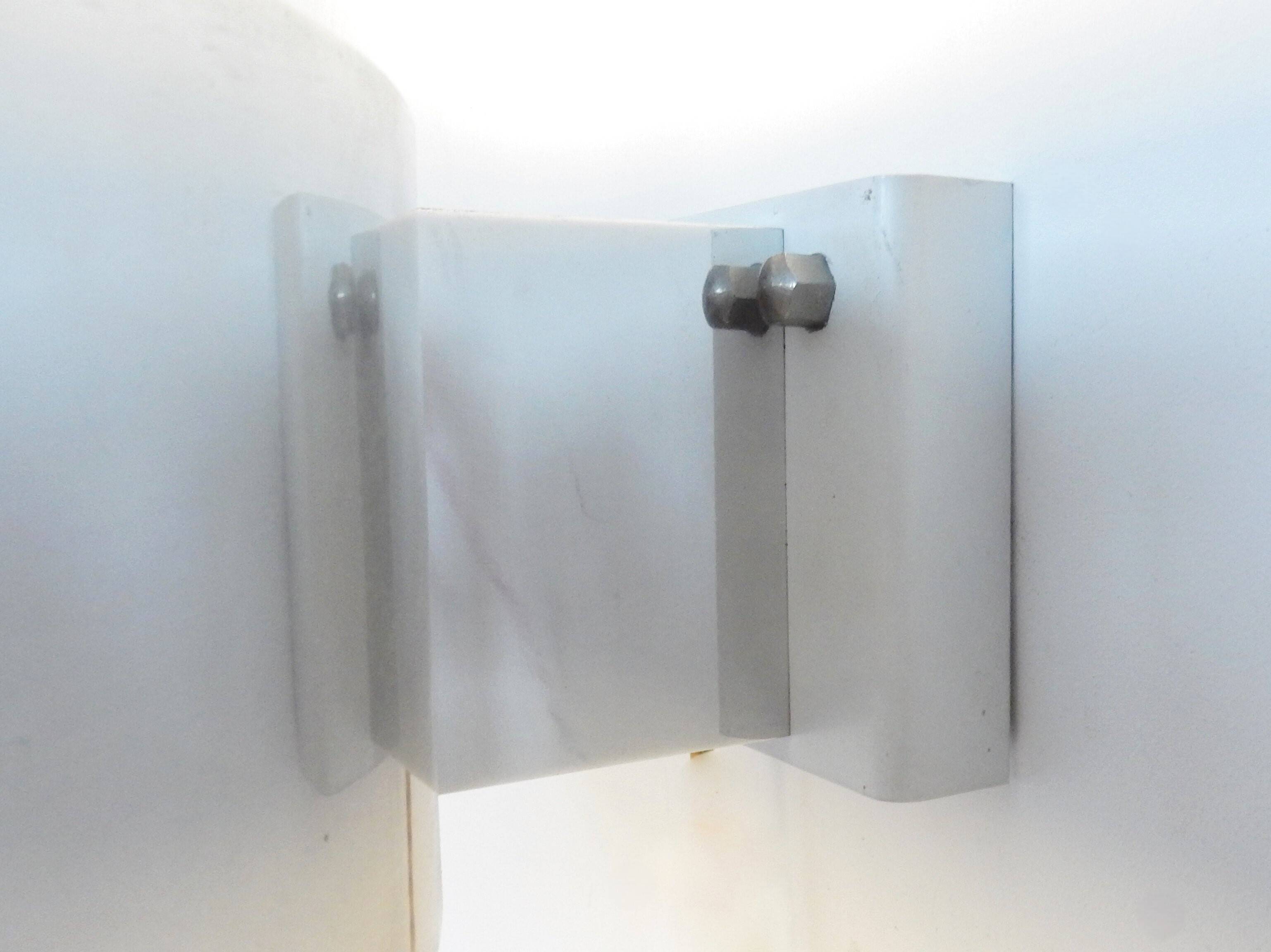 Chromed metal and glass wall lamp by Bruno Gatta for Stilnovo, Italy 1960's