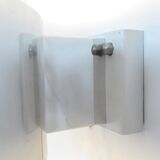 Chromed metal and glass wall lamp by Bruno Gatta for Stilnovo, Italy 1960's