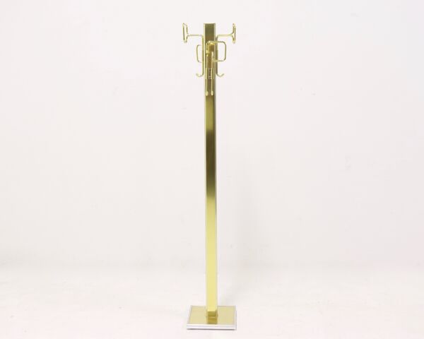 Porte-manteau mi-siècle en laiton chromé Belgo Chrom 1970