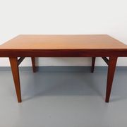 Vintage Scandinavian 50s 60s teak dining table with extension