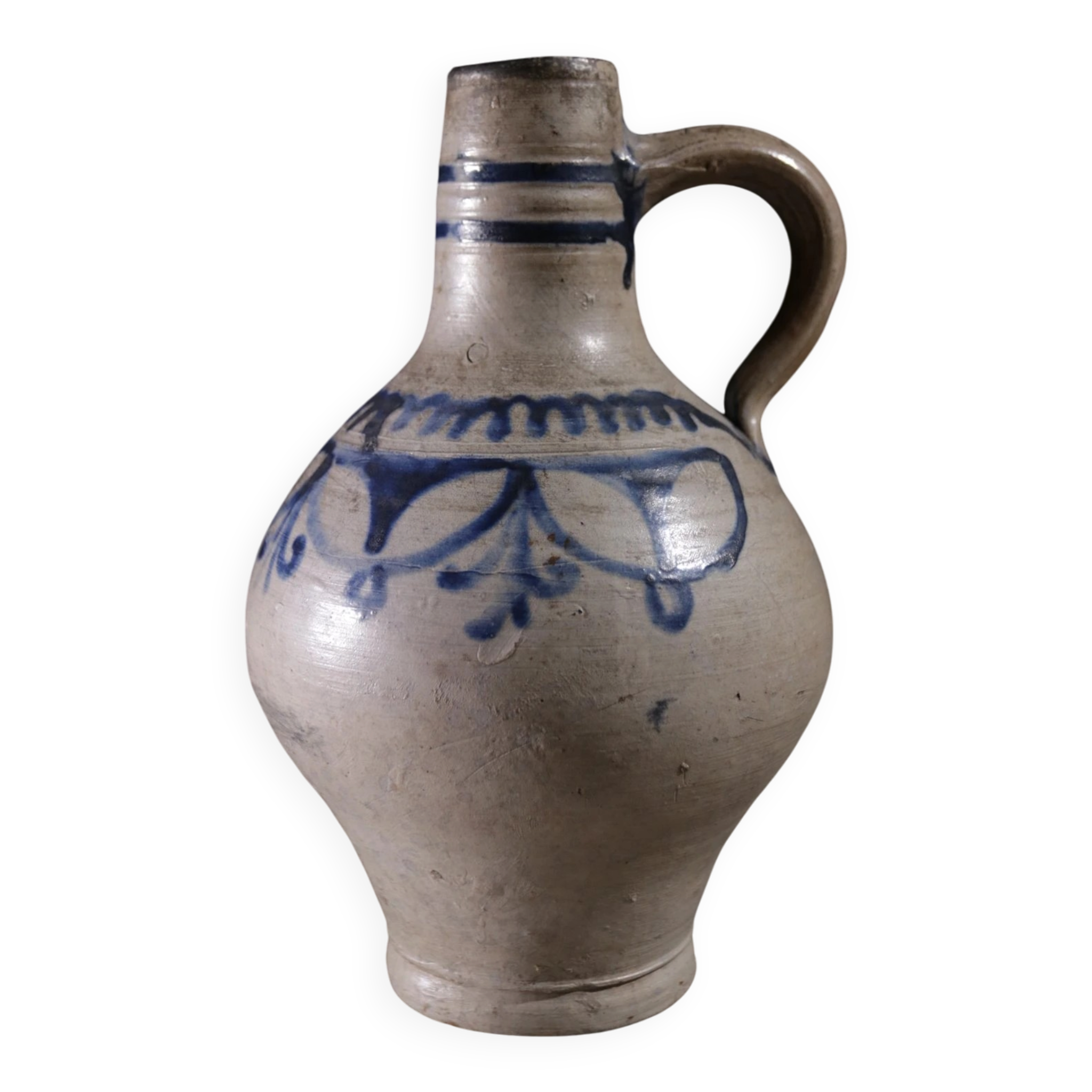 Westerwald stoneware jug with cobalt blue decor – 18th c.