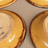 6 glazed terracotta plates