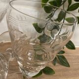 Set of 4 wine glasses on short stem