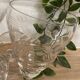 Set of 4 wine glasses on short stem